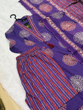 Lavender cotton kurta set