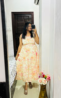 Cream Floral Cotton Maxi Dress 🌸