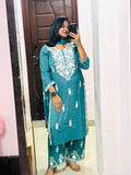 Sea Green Chikankari kurta set