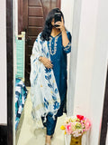 Navy blue kurta set