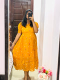 Yellow Mul Cotton Frock