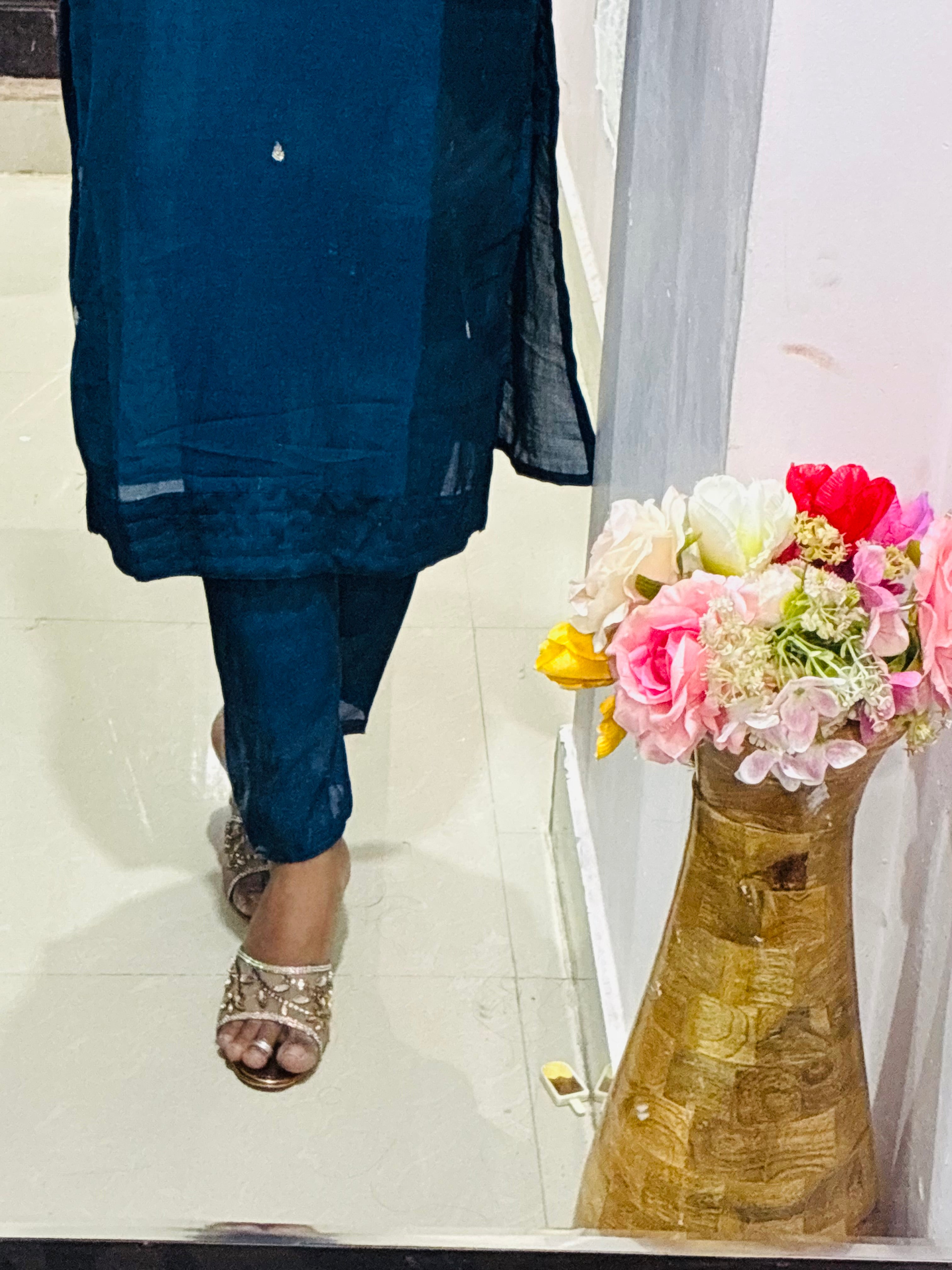 Navy blue kurta set