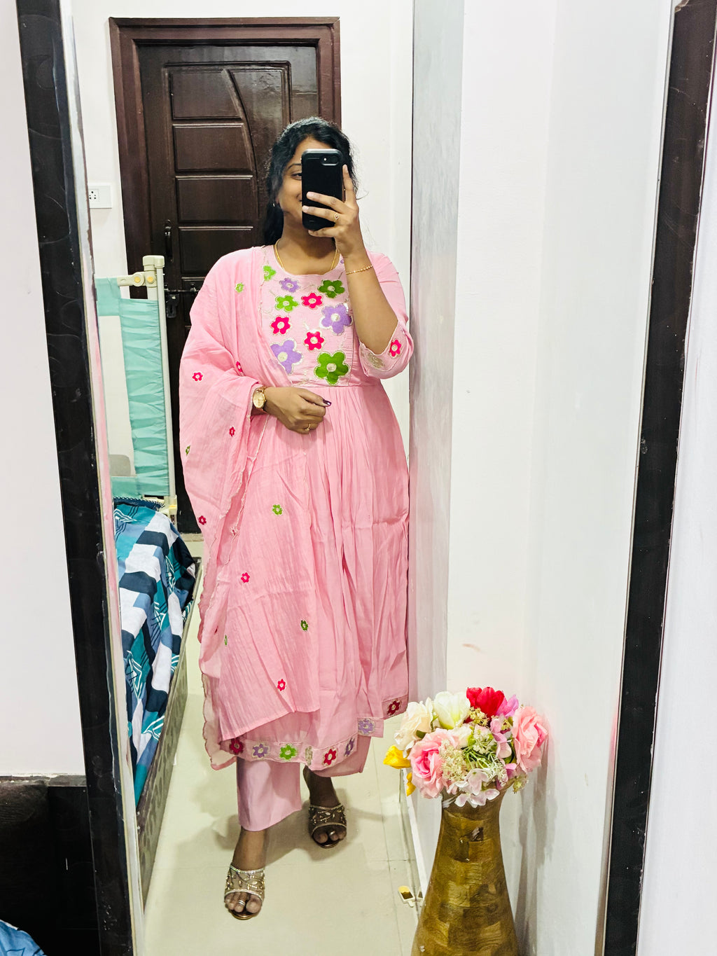 Baby Pink Anarkali Set