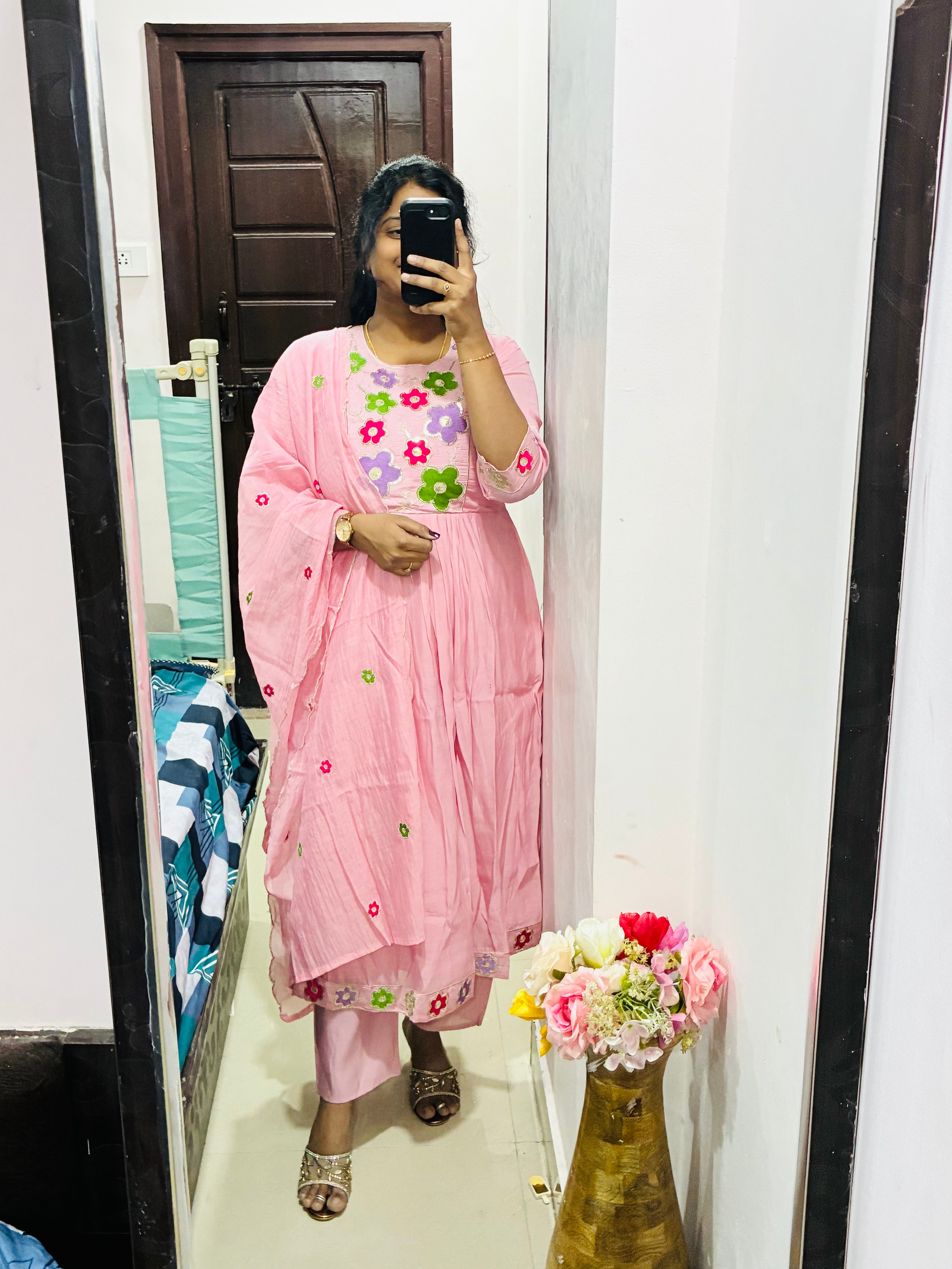 Baby Pink Anarkali Set