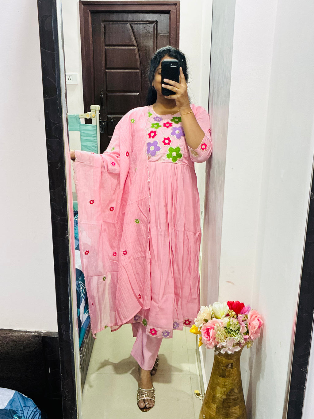 Baby Pink Anarkali Set